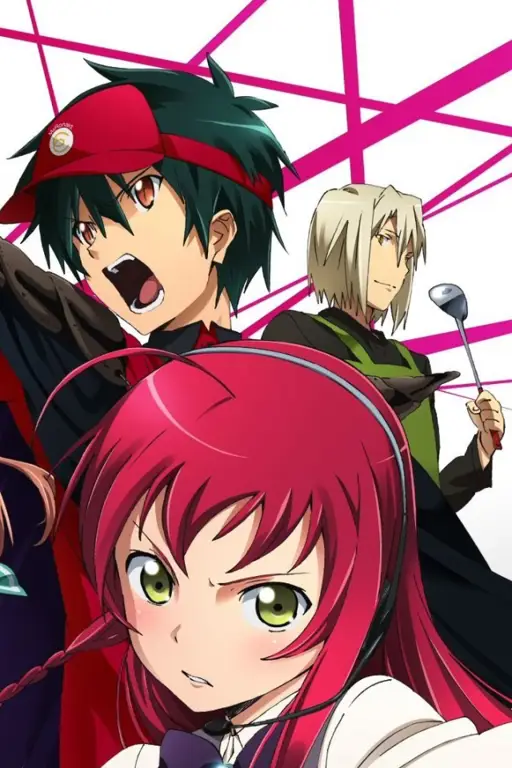 Maou Sadao dan Emilia Gambar Maou Sadao dan Emilia Justina dari Hataraku Maou-sama!