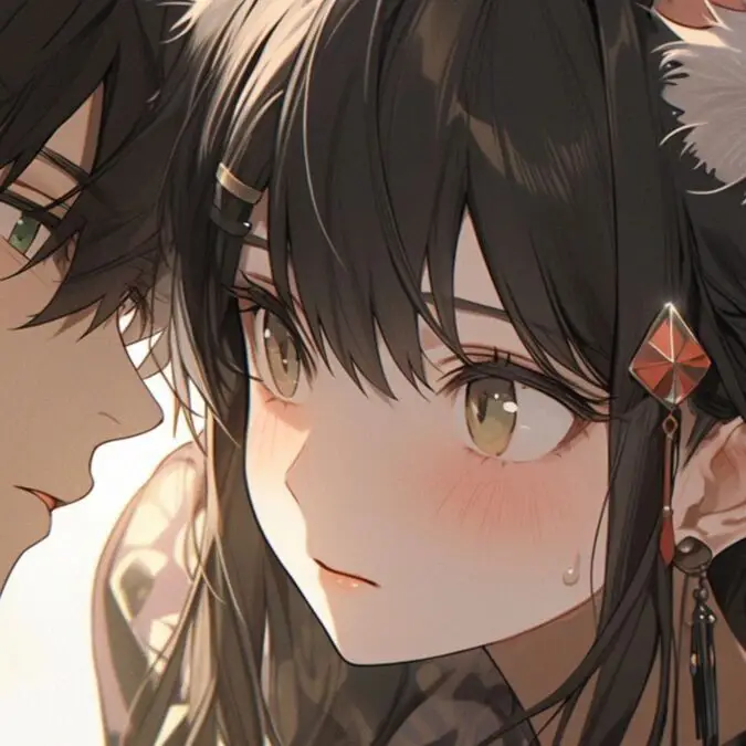 Wallpaper HP: Pasangan Anime Monokrom Gambar pasangan anime hitam putih