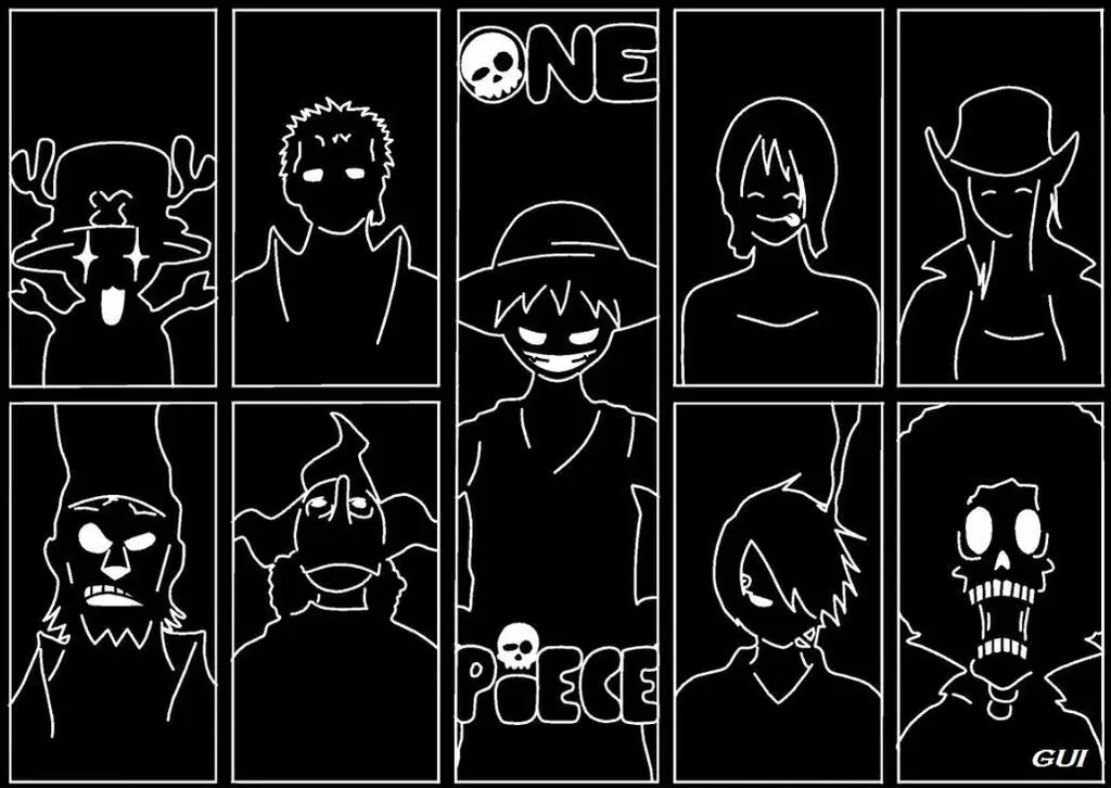 Berbagai fanart One Piece dalam nuansa monokrom Gambar fanart One Piece hitam putih