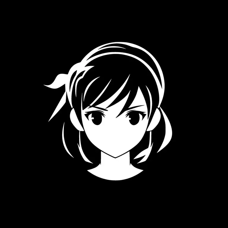 Ilustrasi Anime Monokrom Ilustrasi anime hitam putih dengan gaya unik