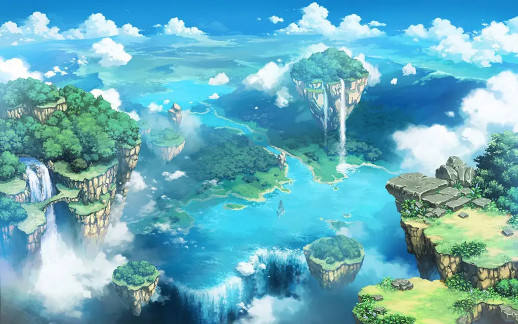 Pemandangan anime berkualitas tinggi Gambar pemandangan anime HD