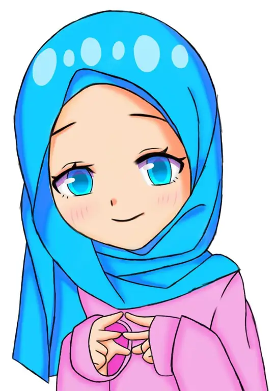 Sentuhan Fantasi pada Gambar Anime Berhijab Gambar anime berhijab dengan tema fantasi