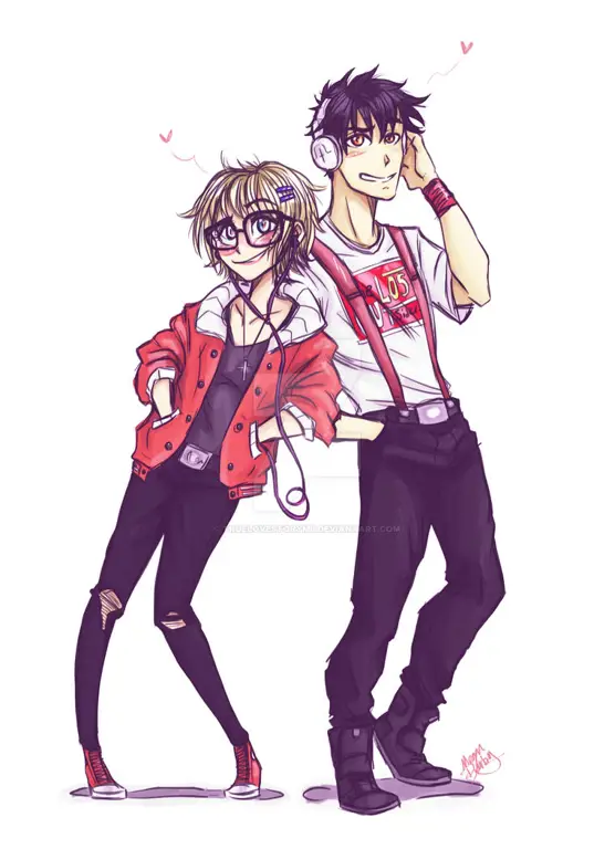 Gambar Anime Sahabat yang Unik Gambar sketsa anime sahabat
