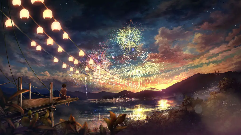 Pemandangan Anime Gambar pemandangan anime Jepang yang indah