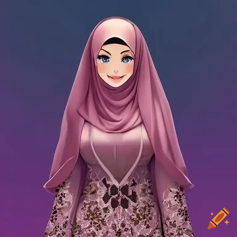 Ilustrasi beragam karakter anime wanita yang mengenakan hijab dengan berbagai gaya Gambar beragam gadis anime mengenakan hijab