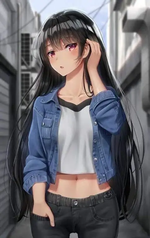 Anime Perempuan Berambut Panjang Gambar anime perempuan cantik berambut panjang