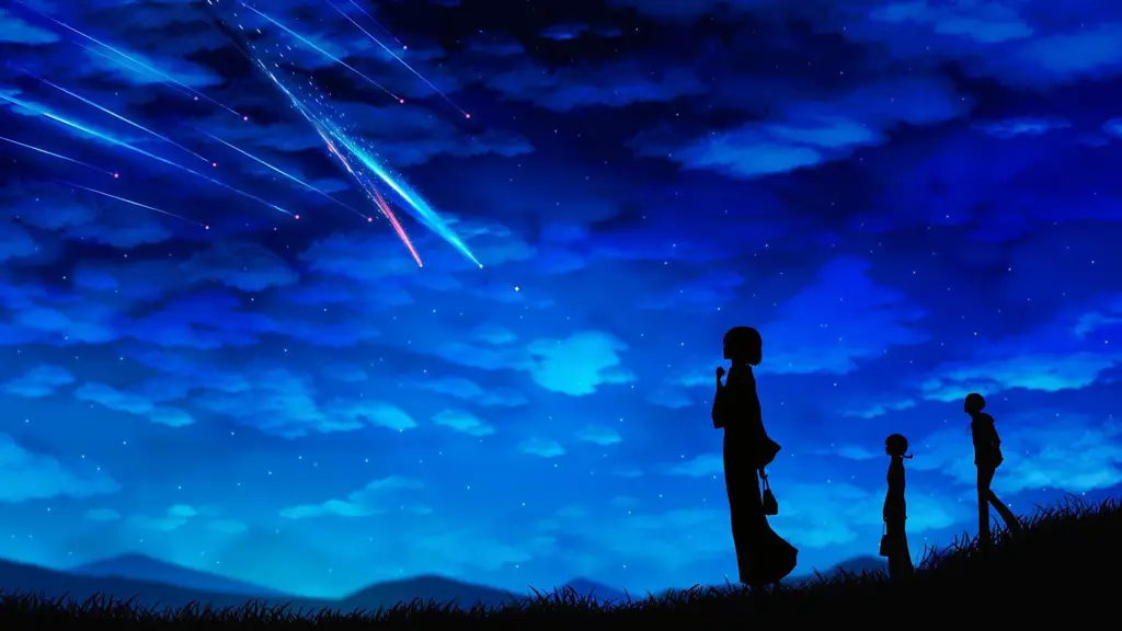 Pemandangan Malam Anime yang Menawan Gambar pemandangan malam anime