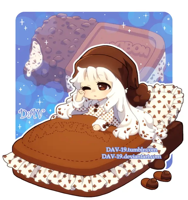 Stiker Line Chibi Makanan Gambar anime chibi makanan yang lucu dan menggemaskan