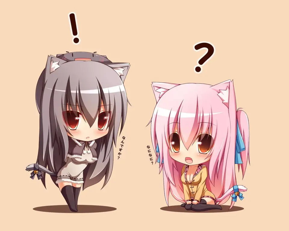 Wallpaper Anime Gadis Chibi Lucu untuk Ponsel Wallpaper anime gadis chibi kawaii