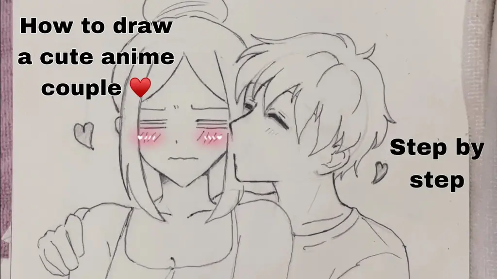 Contoh sketsa pasangan anime lucu Sketsa pasangan anime lucu