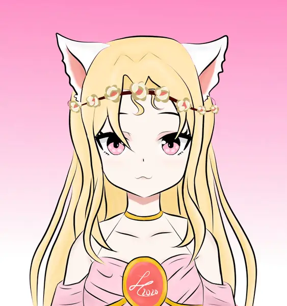 Contoh seni digital bergaya anime Seni digital bergaya anime
